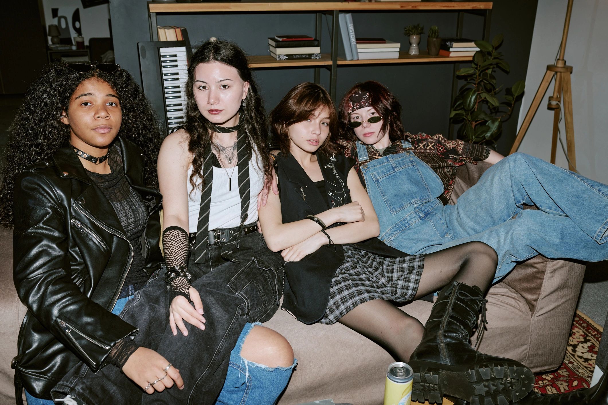 Diverse friends expressing youth culture and identity